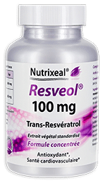 Resveol Nutrixeal, resvératrol issu d'un extrait végétal.